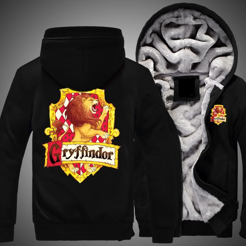 Harry Potter I Love Gryffindor Over Print 3d Fleece Zip Hoodie