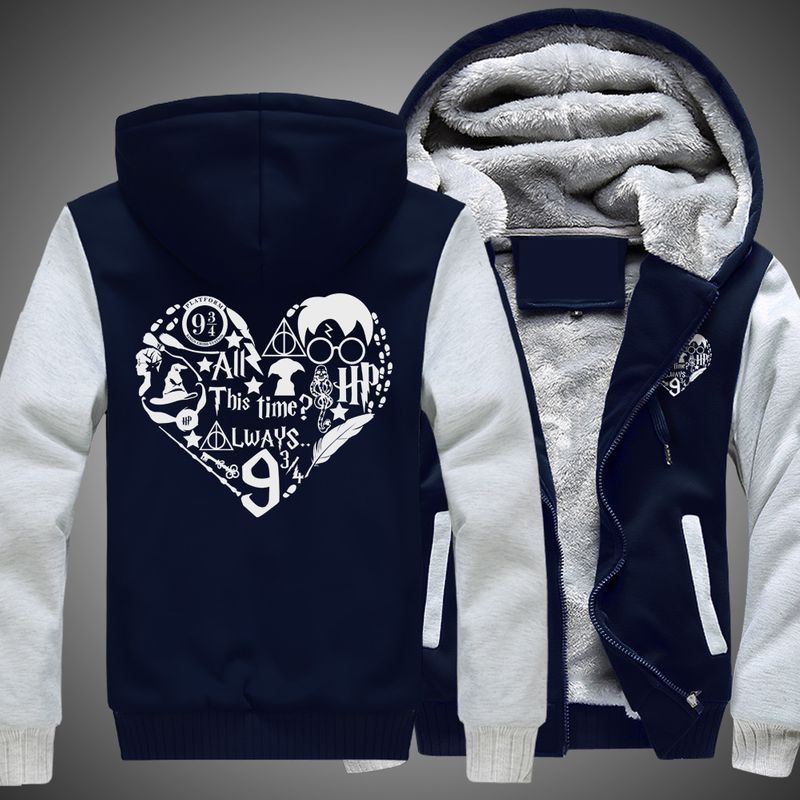 Harry Potter Over Print 3d Fleece Zip Hoodie