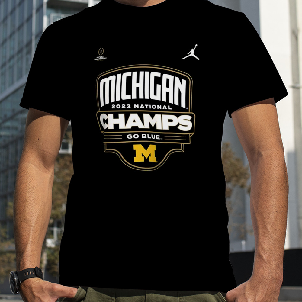 Michigan Wolverines College Football Playoff 2023 National Champion Celebration T-Shirt