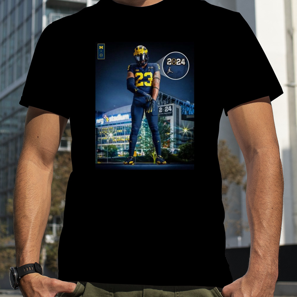 Michigan Wolverines With Uniform In CFP National Championship 2024 T-Shirt