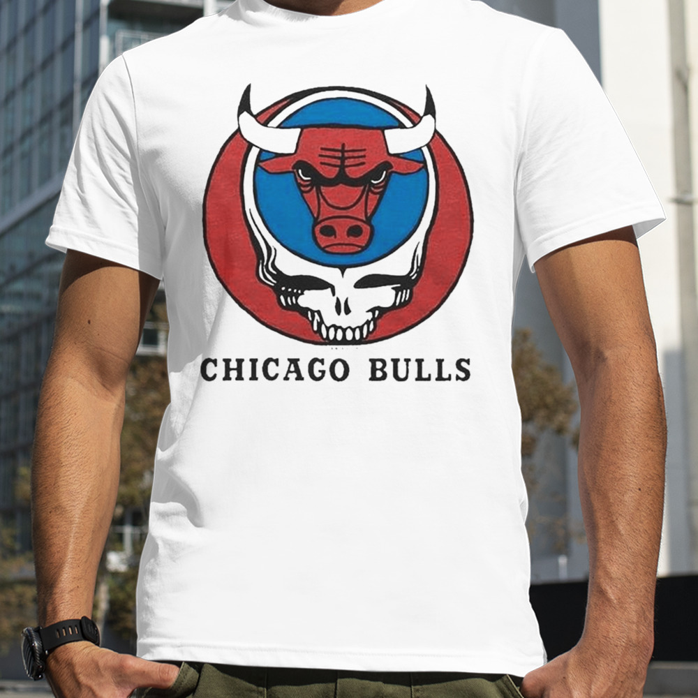 NBA x Grateful Dead x Bulls Skull Shirt