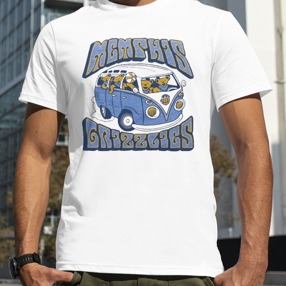 NBA x Grateful Dead x Grizzlies Bears And Bus Shirt