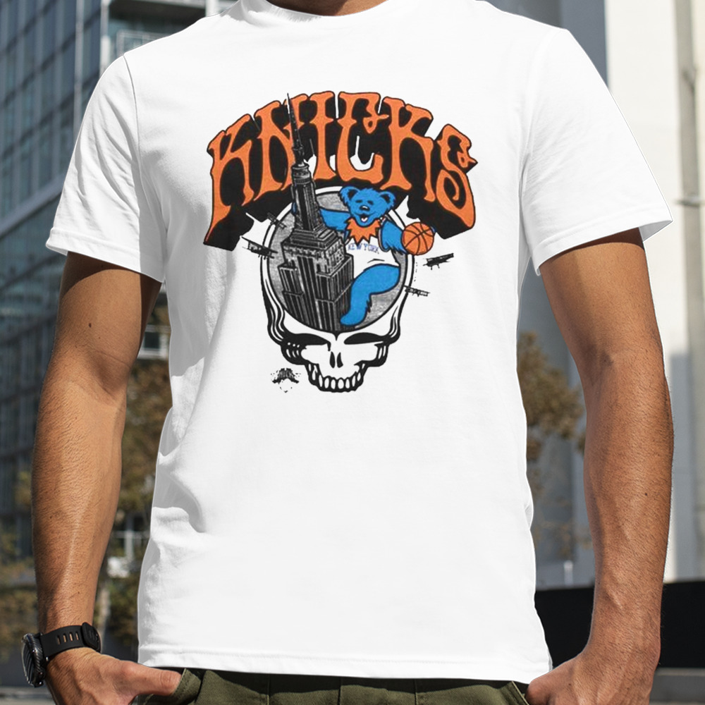 NBA x Grateful Dead x New York Knicks Skull 2024 T-Shirt