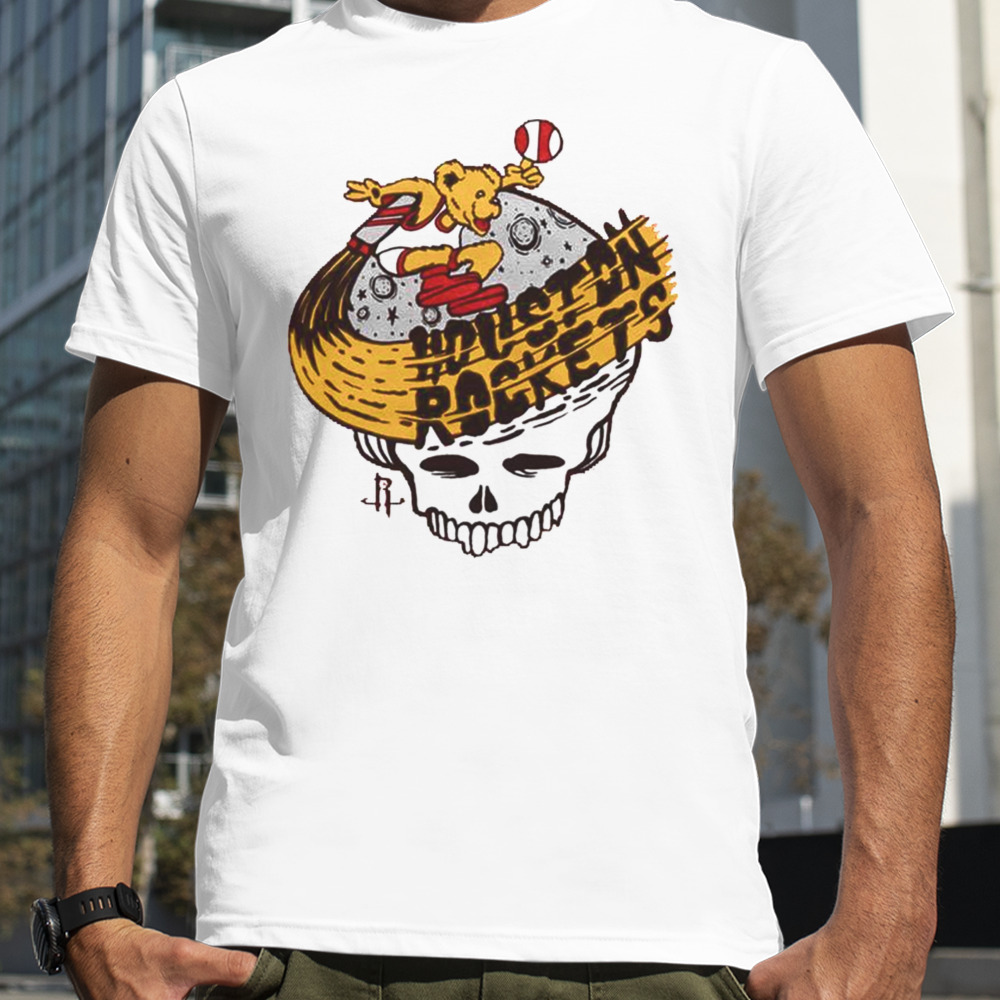 Nba X Grateful Dead X Houston Rockets Skull 2024 T-shirt