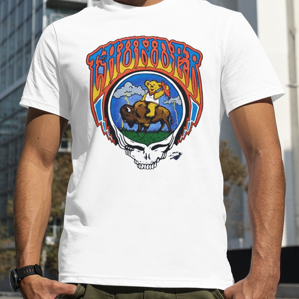 Nba X Grateful Dead X Oklahoma City Thunder Skull 2024 T-shirt