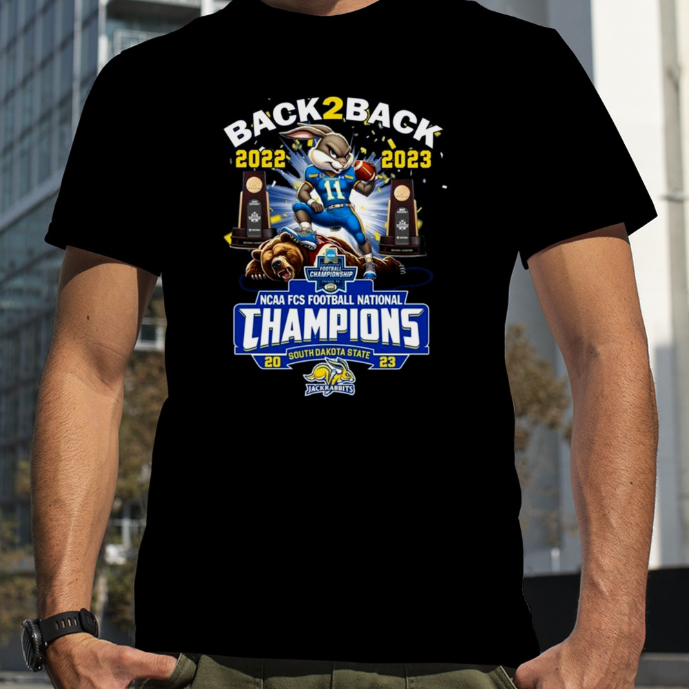 South Dakota State Jackrabbits Back 2 Back Champions 2022 2023 Mascot Shirt