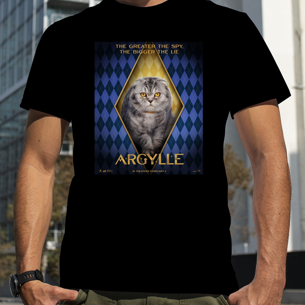 The Greater The Spy The Bigger The Lie Alfie The Cat In Argylle Movie Shirt