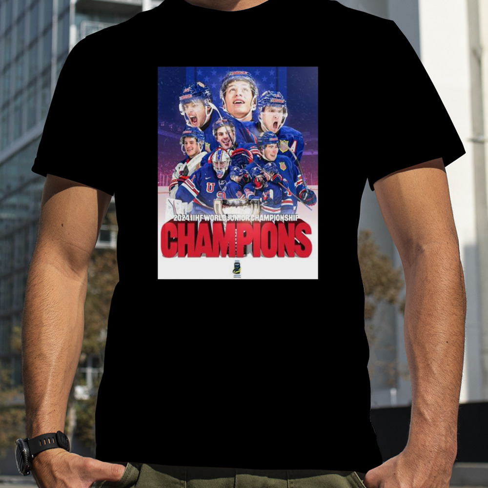 USA Junior Hockey Team Are The 2024 IIHF World Junior Champions T-Shirt