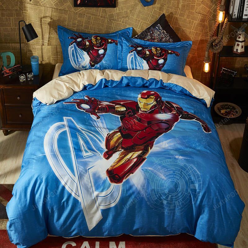 3d Disney Marvel Avengers Iron Man Superhero Bedding Set (duvet Cover & Pillow Cases)