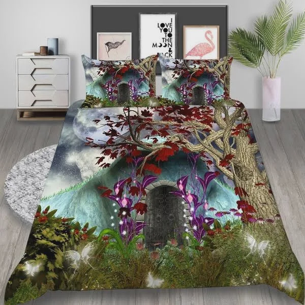 3d Fairy Tale Fairyland Pattern Bed Sheets Spread Duvet Cover Bedding Sets