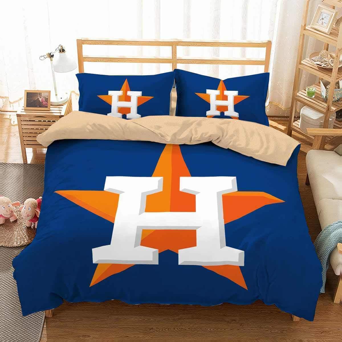 3d Houston Astros Duvet Cover Bedding Set