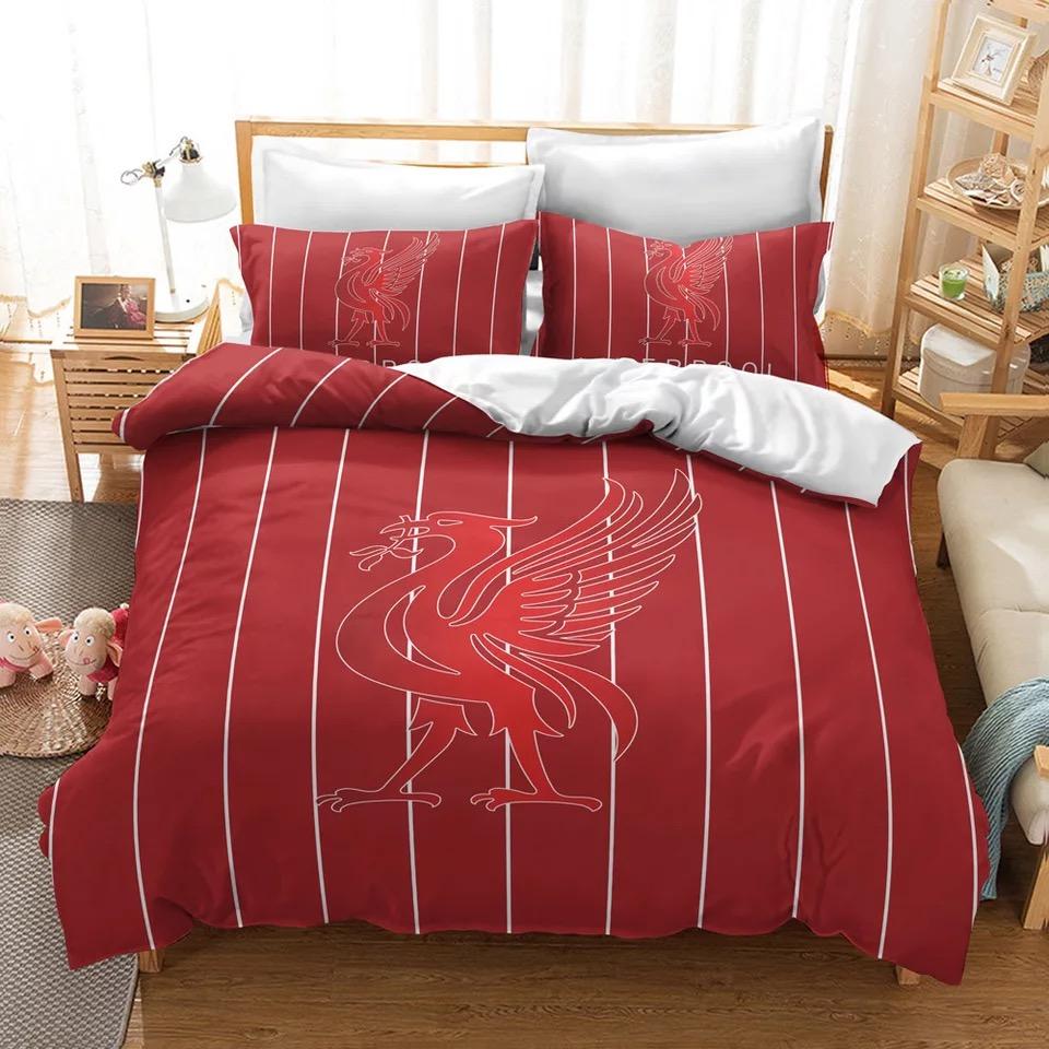 3d Liverpool Football Club Logo Soccer Bedding Set