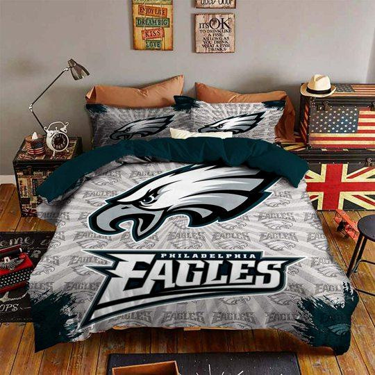 3d Philadelphia Eagles Logo Duvet Cover Bedding Set