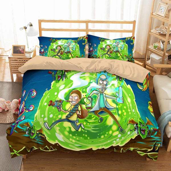 3d Rick And Morty Duvet Cover Bedding Set