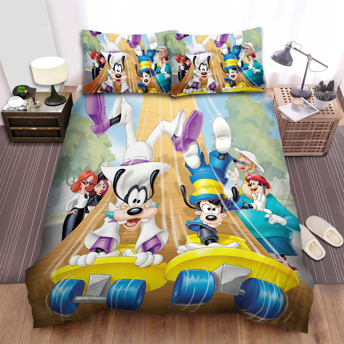 A Goofy Movie (1995) Poster Movie Poster Bed Sheets Spread Comforter Duvet Cover Bedding Sets Ver 3