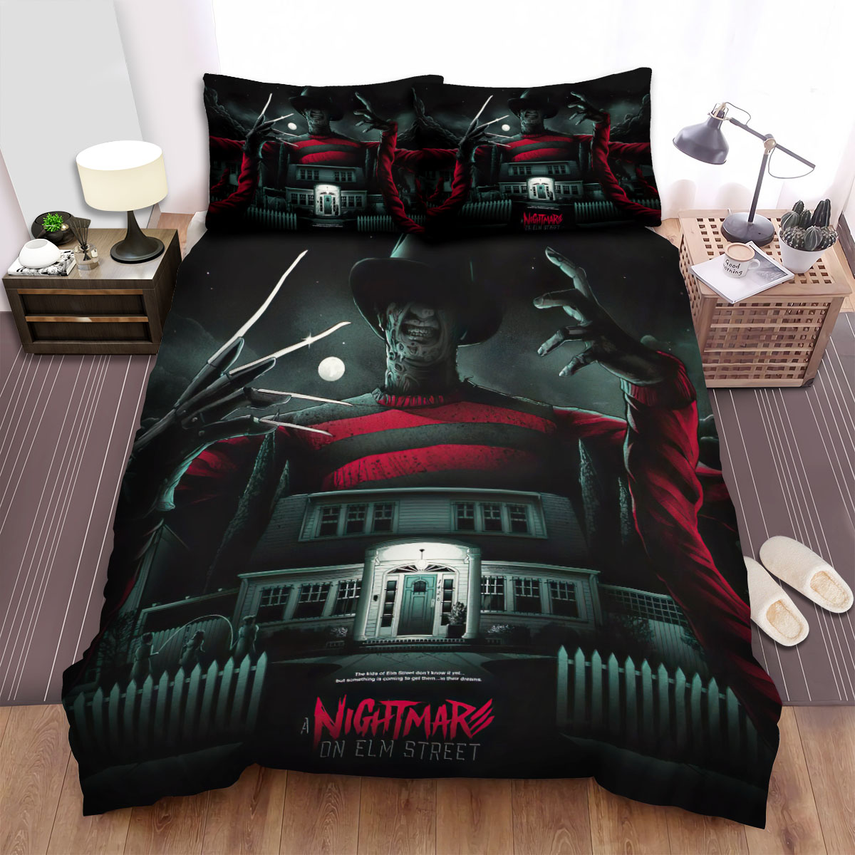 A Nightmare On Elm Street Movie Art Bed Sheets Spread Comforter Duvet Cover Bedding Sets Ver 15