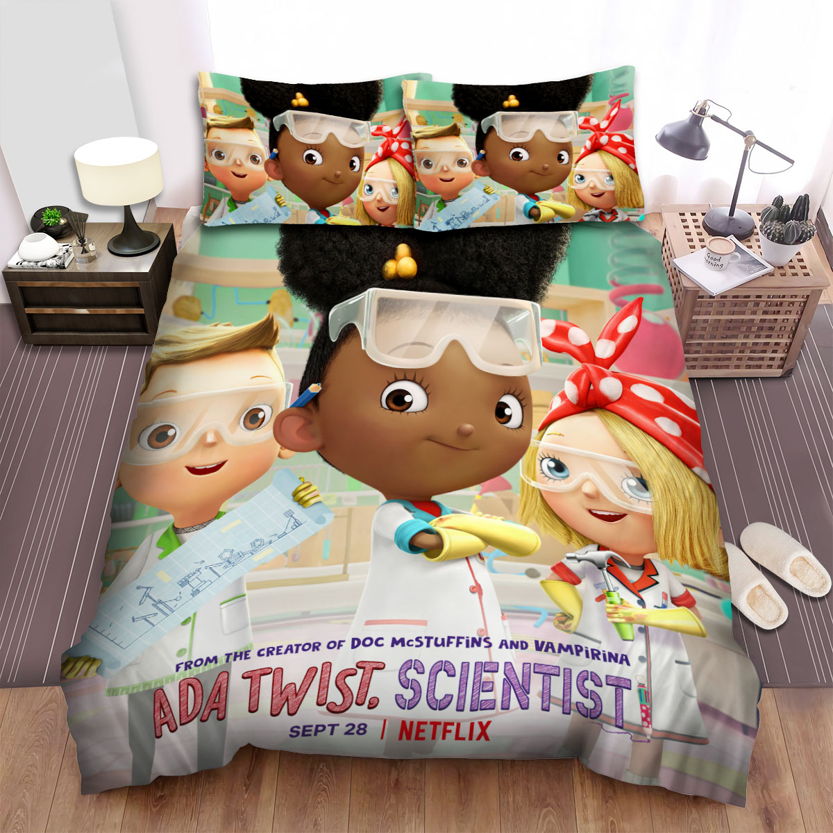 Ada Twist, Scientist  She's Got The Formula For Fun Bed Sheets Spread Comforter Duvet Cover Bedding Sets