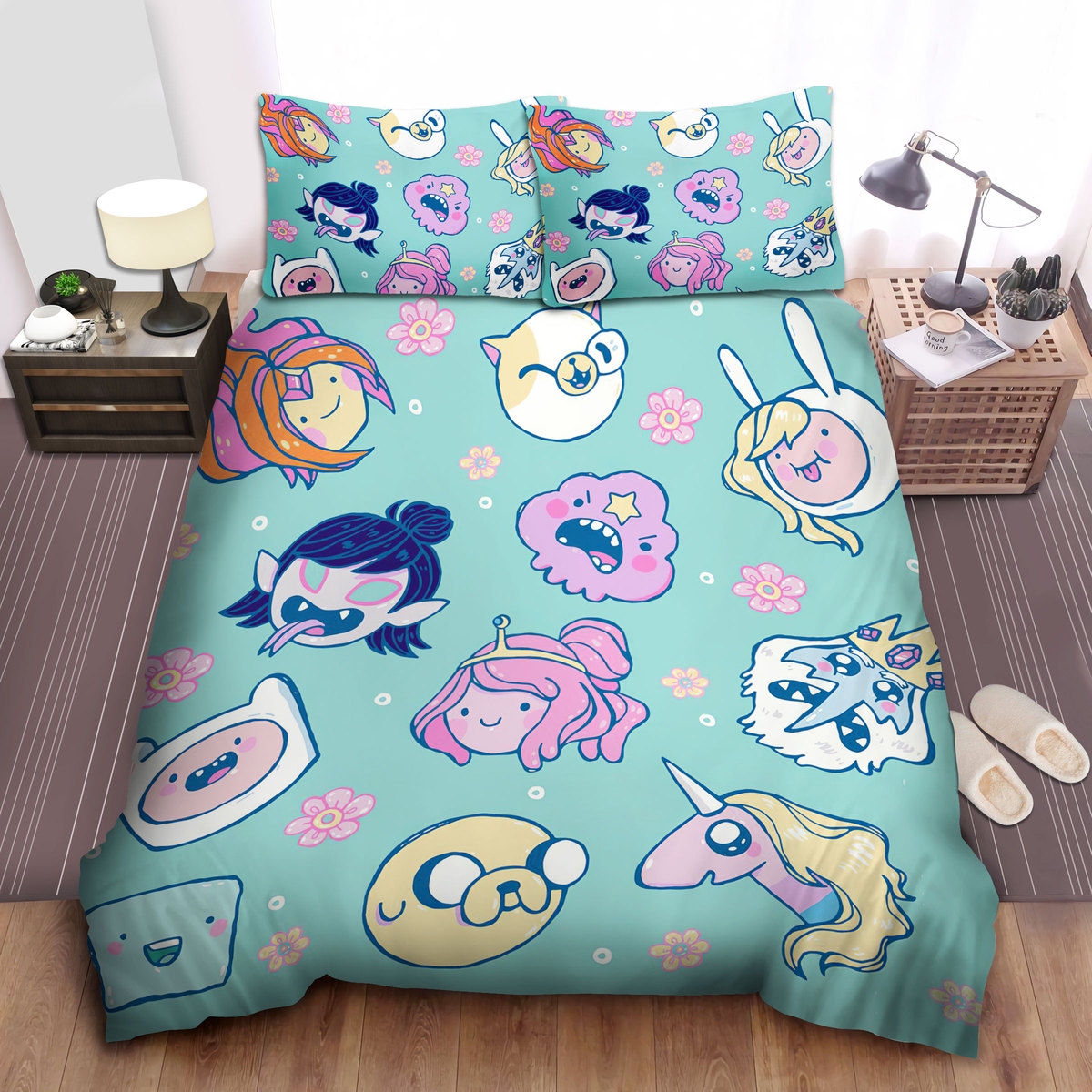 Adventure Time, Lumpy Space Princess And Other Princess Bed Sheets Spread Comforter Duvet Cover Bedding Sets