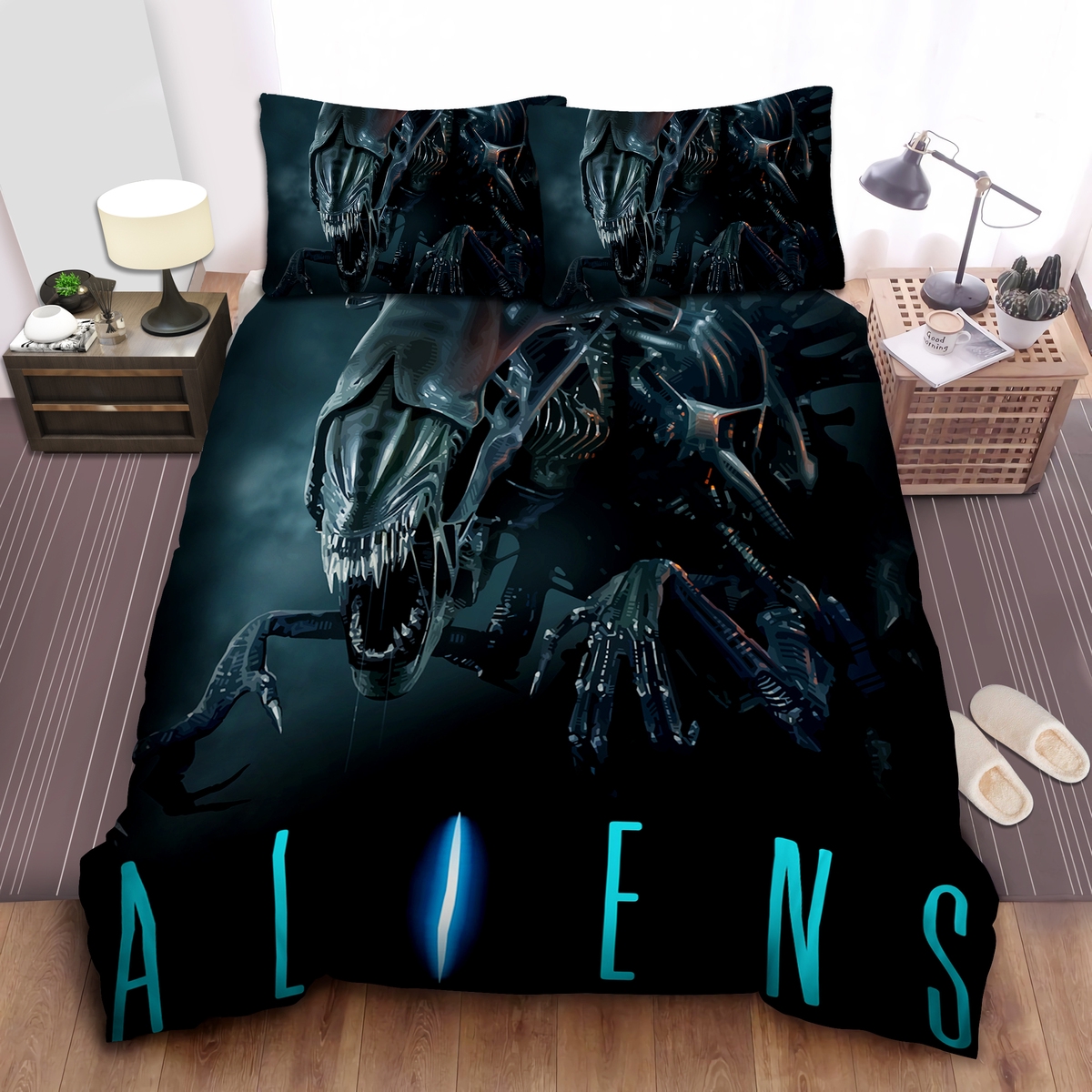 Aliens Xenomorph 3d Digital Illustration Bed Sheets Spread Comforter Duvet Cover Bedding Sets