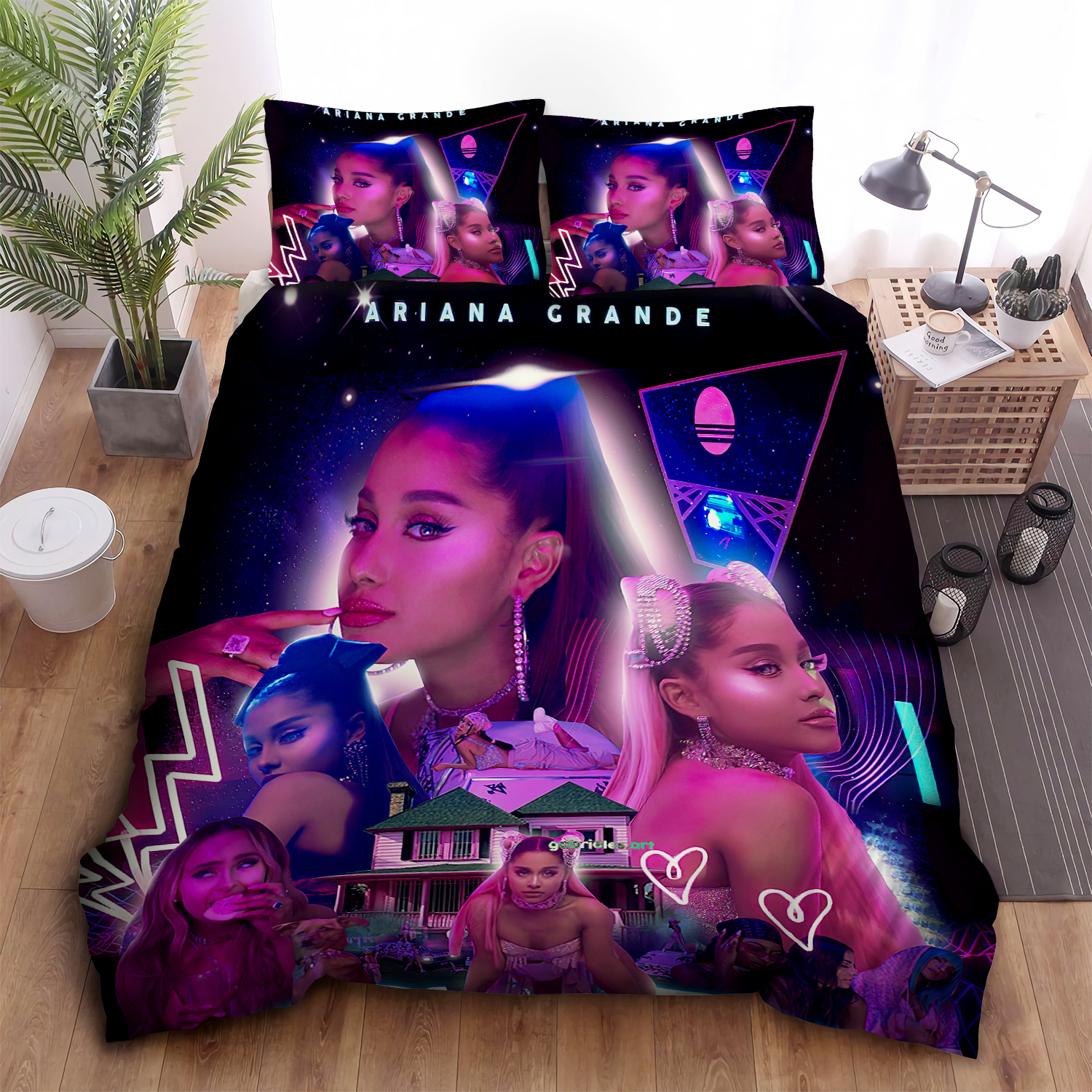 Ariana Grande 7 Rings Bed Sheets Spread Comforter Duvet Cover Bedding Sets