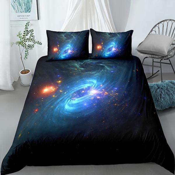 Astronaut Galaxy Cotton Bed Sheets Spread Comforter Duvet Cover Bedding Sets