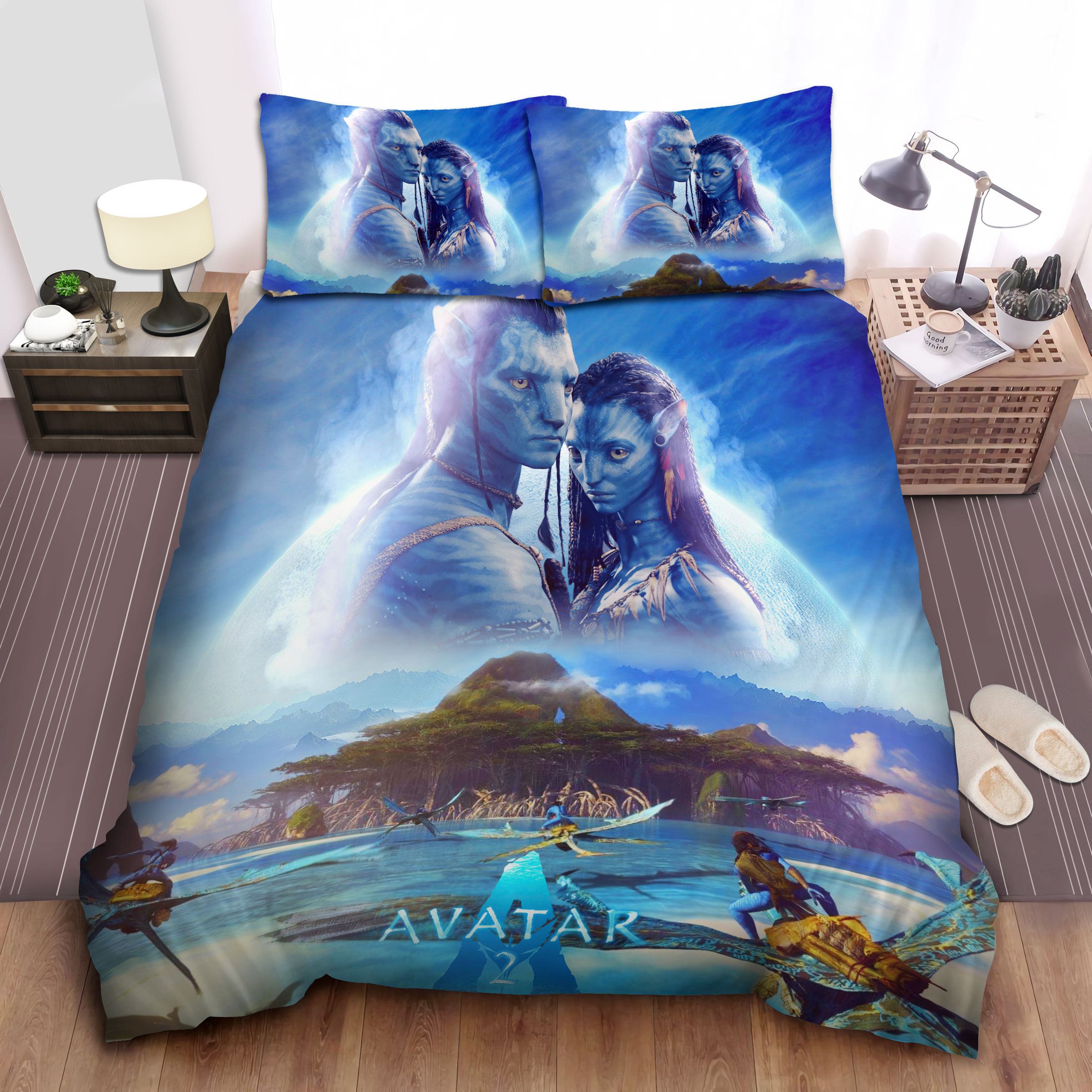 Avatar 2 Neytiri And Jake Sully Poster Bed Sheets Spread Comforter Duvet Cover Bedding Sets