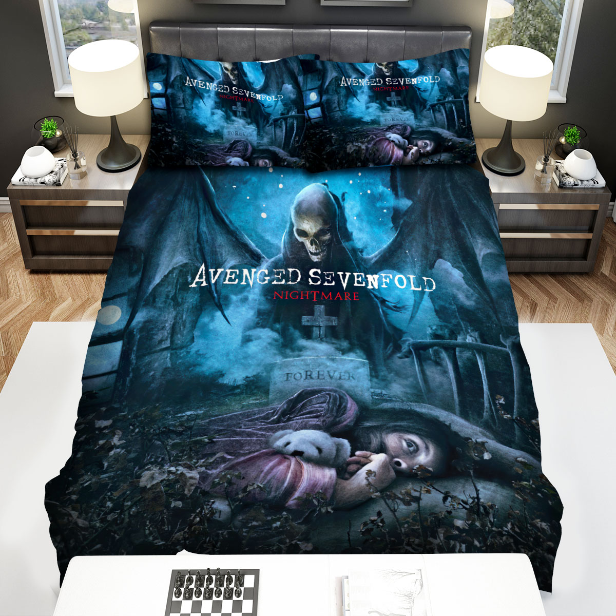 Avenged Sevenfold Nightmare Cover Bed Sheets Spread Comforter Duvet Cover Bedding Sets