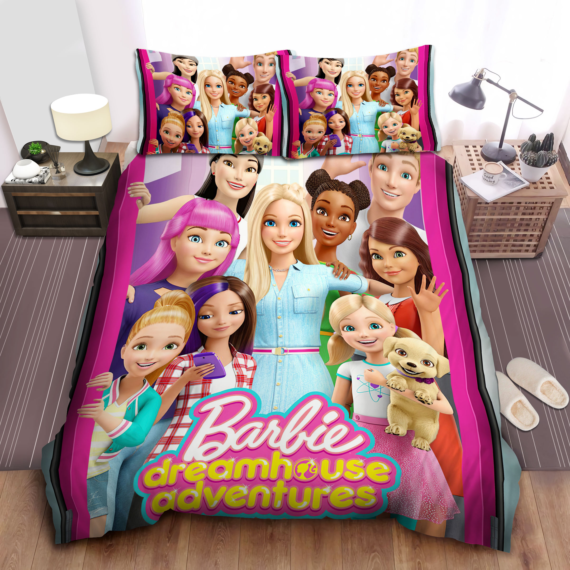 Barbie Family Dreamhouse Adventure Bed Sheets Spread Comforter Duvet Cover Bedding Sets