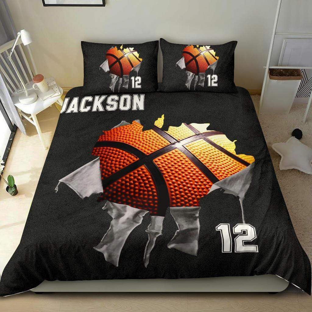 Basketball Custom Duvet Cover Bedding Set Torn With Your Name