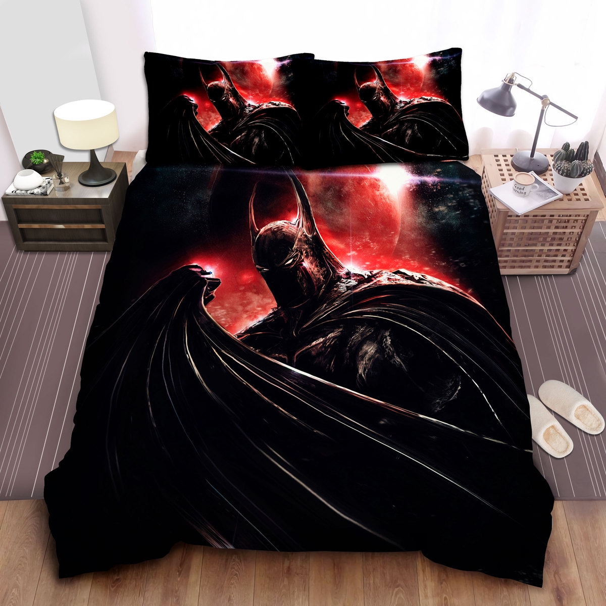 Batman Psychotic Costume Artwork Bed Sheets Spread Comforter Duvet Cover Bedding Sets