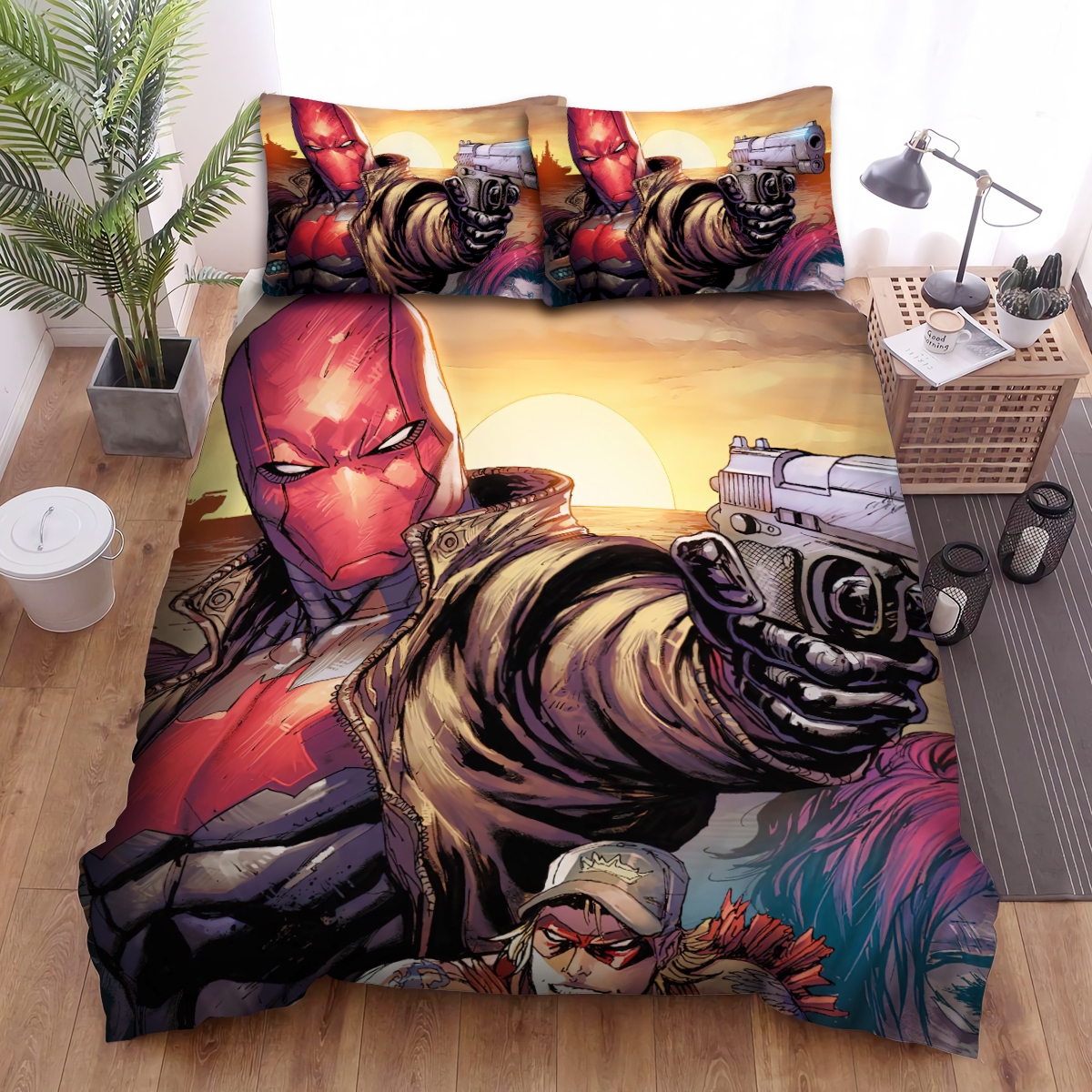 Batman Under The Red Hood Series Art 7 Bed Sheets Spread Comforter Duvet Cover Bedding Sets