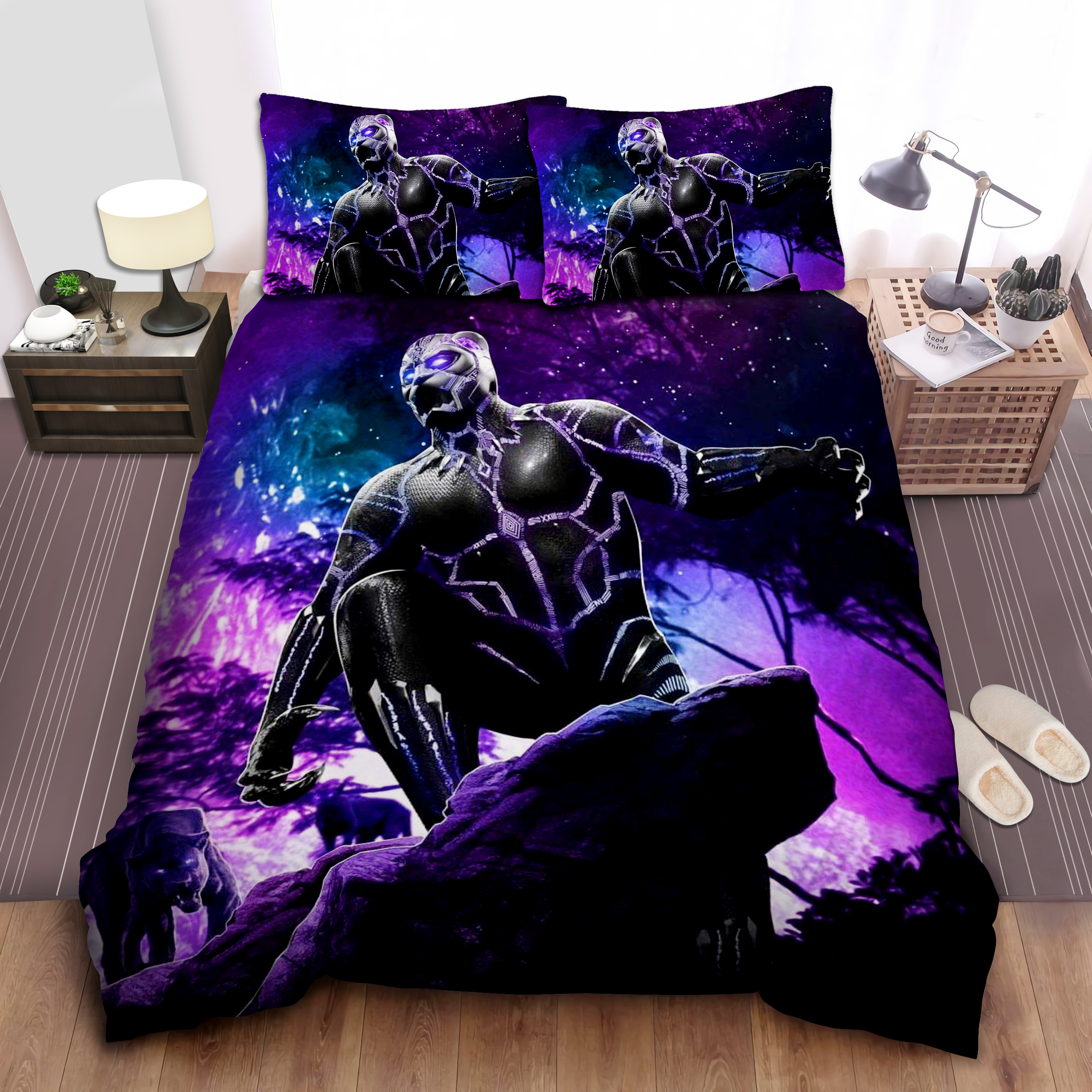 Black Panther & Panthers Bed Sheets Spread Comforter Duvet Cover Bedding Sets