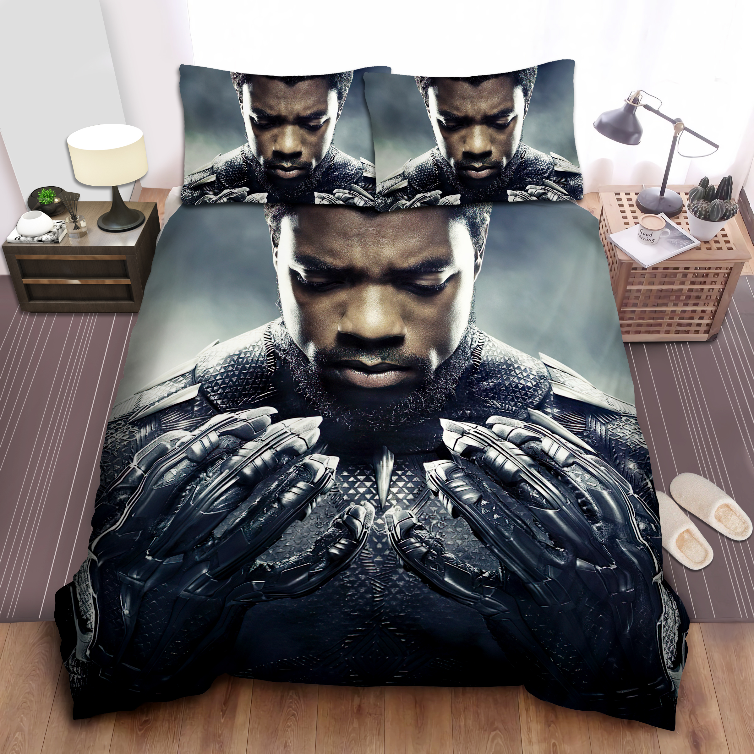 Black Panther Bed Sheets Spread Comforter Duvet Cover Bedding Sets