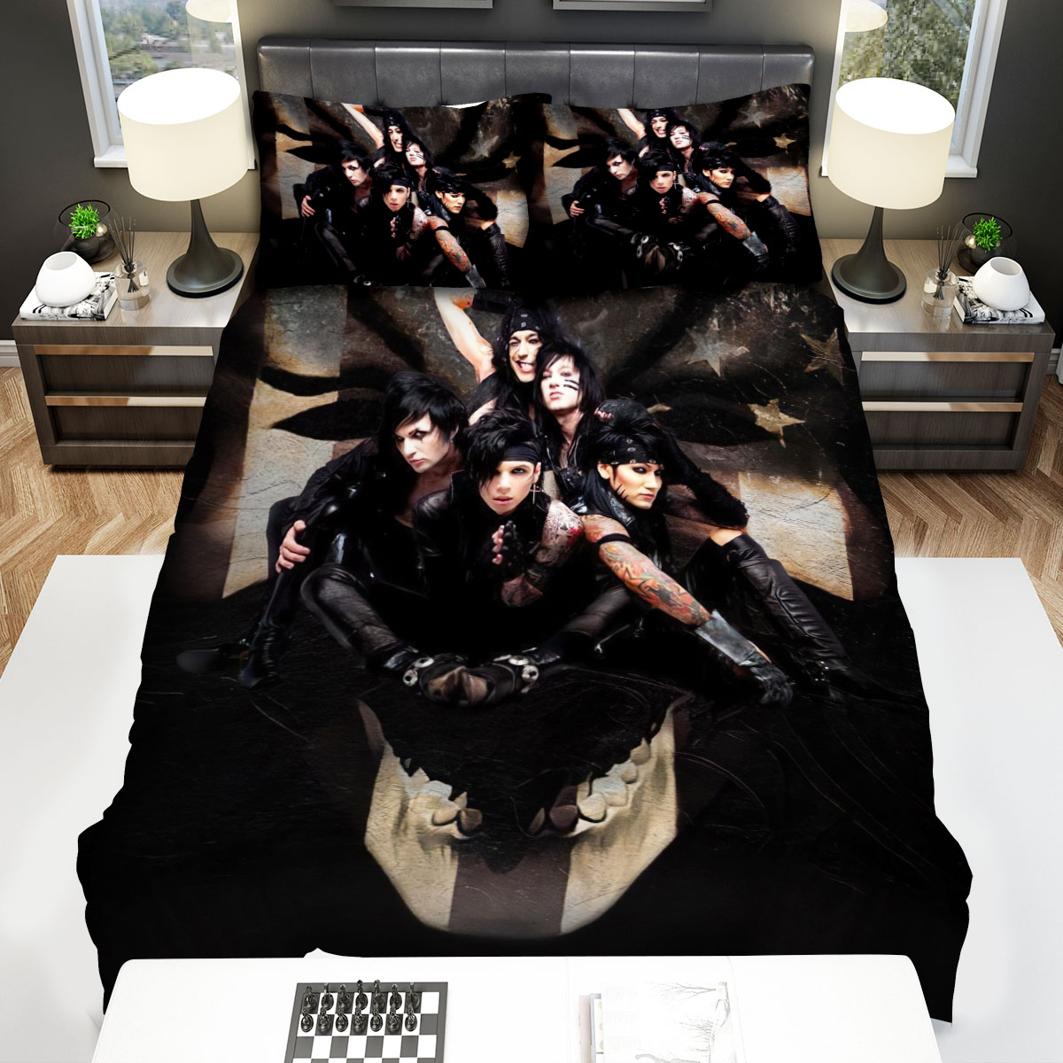 Black Veil Brides Music Group Members Bed Sheets Spread Comforter Duvet Cover Bedding Sets