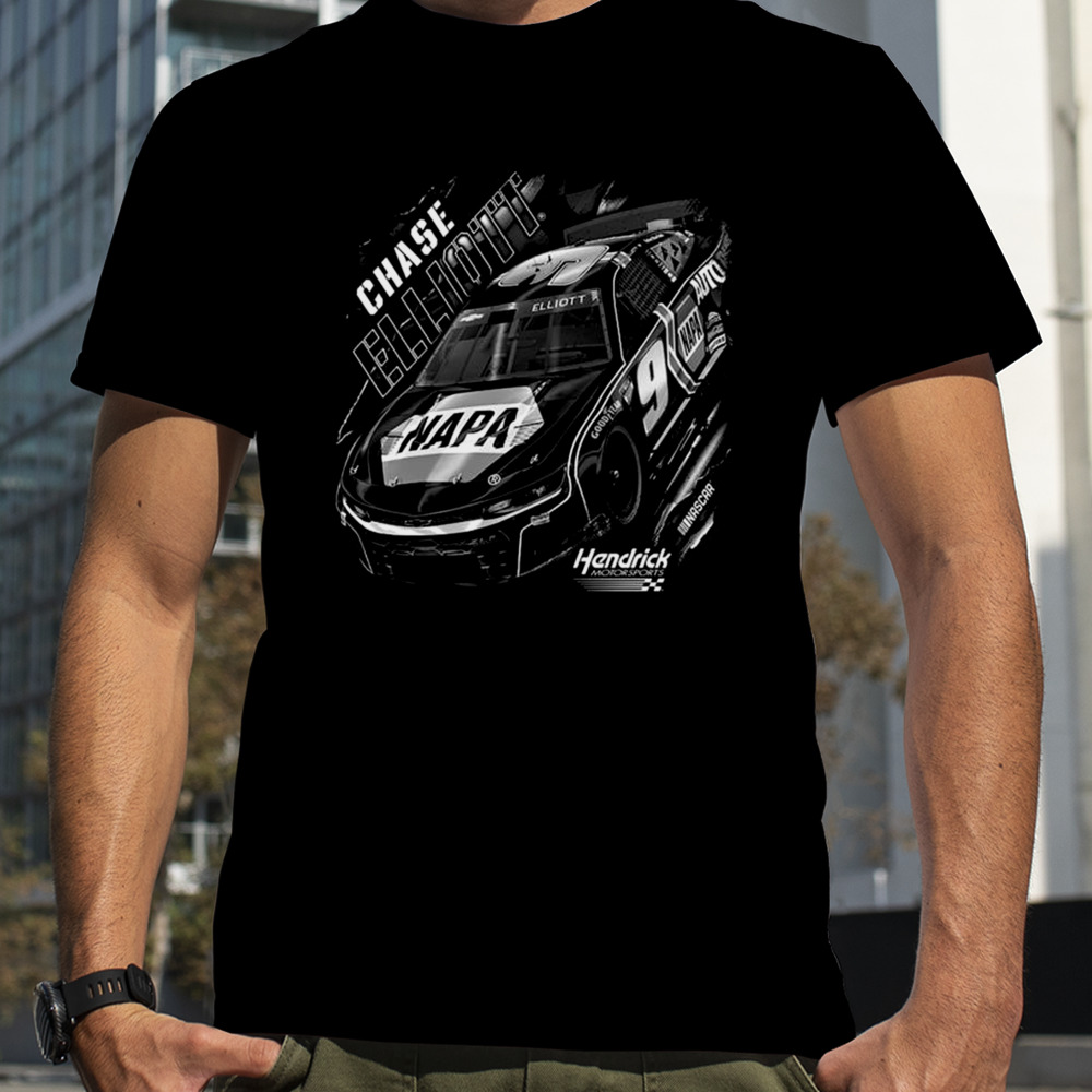 Chase Elliott Hendrick Motorsports Team Collection Black Car Tonal T-shirt