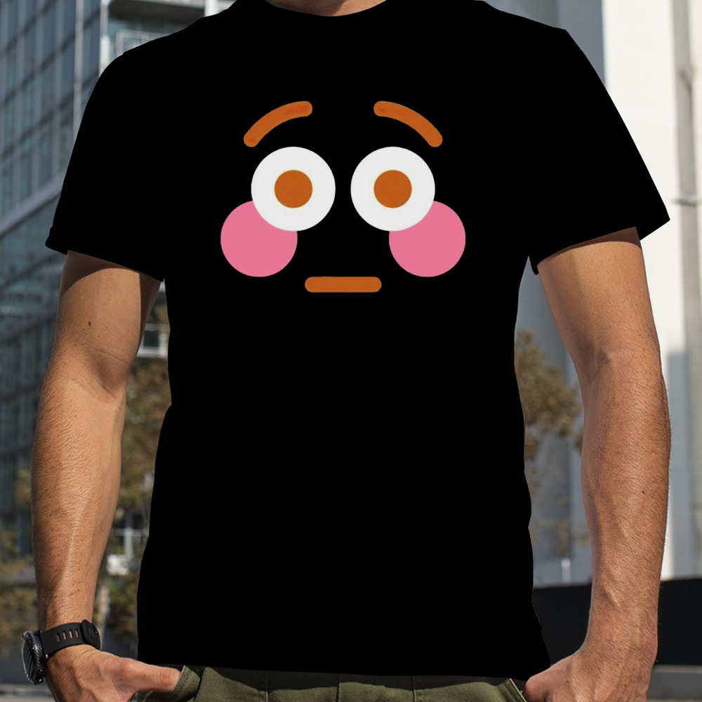 Flushed face blushing emoticon shirt