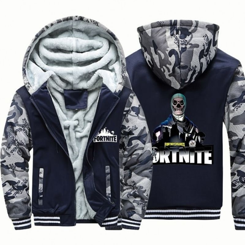 Kids Fortnite Camouflage Over Print 3d Fleece Zip 3 Hoodie