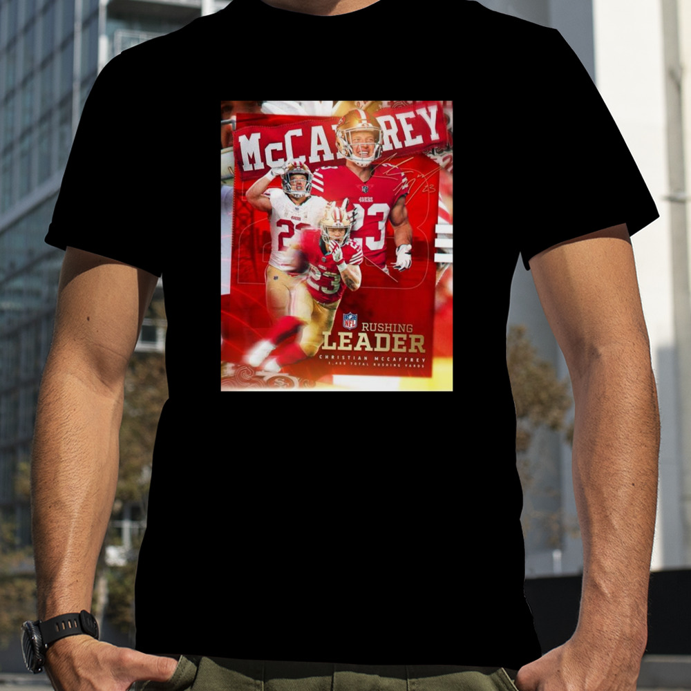 King Christian McCaffrey Rushing Leader 1459 Total Rushing Yards Signature T-Shirt