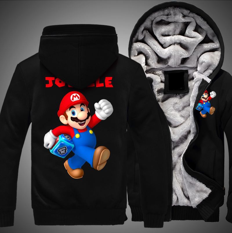 Mario Print 3d Fleece Zip Hoodie