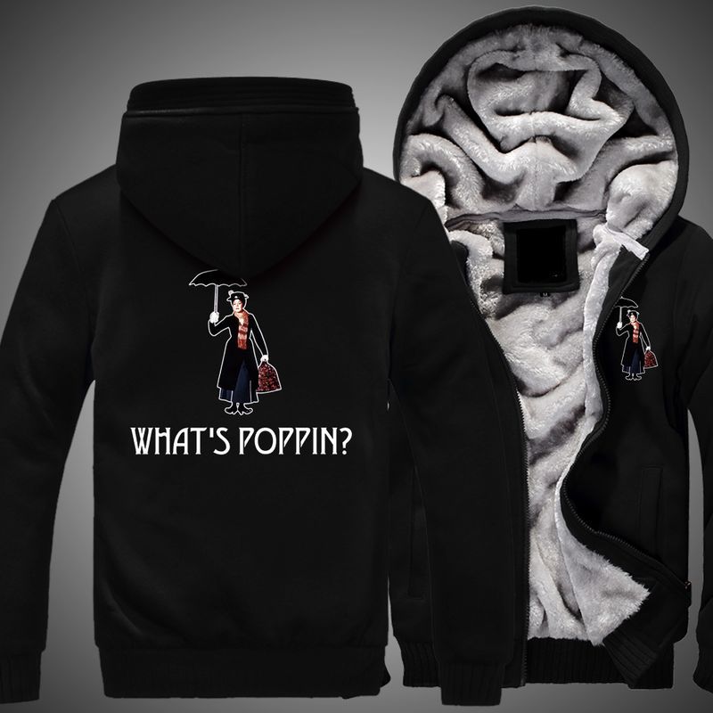 Marry Poppin Print 3d Fleece Zip Hoodie