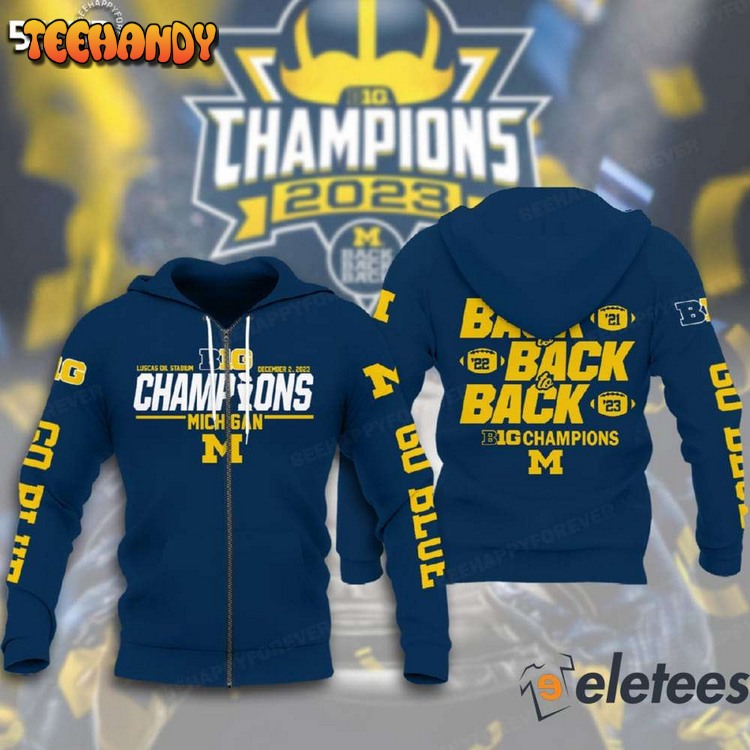 Michigan 2023 Big Ten Football Conference Champions Hoodie