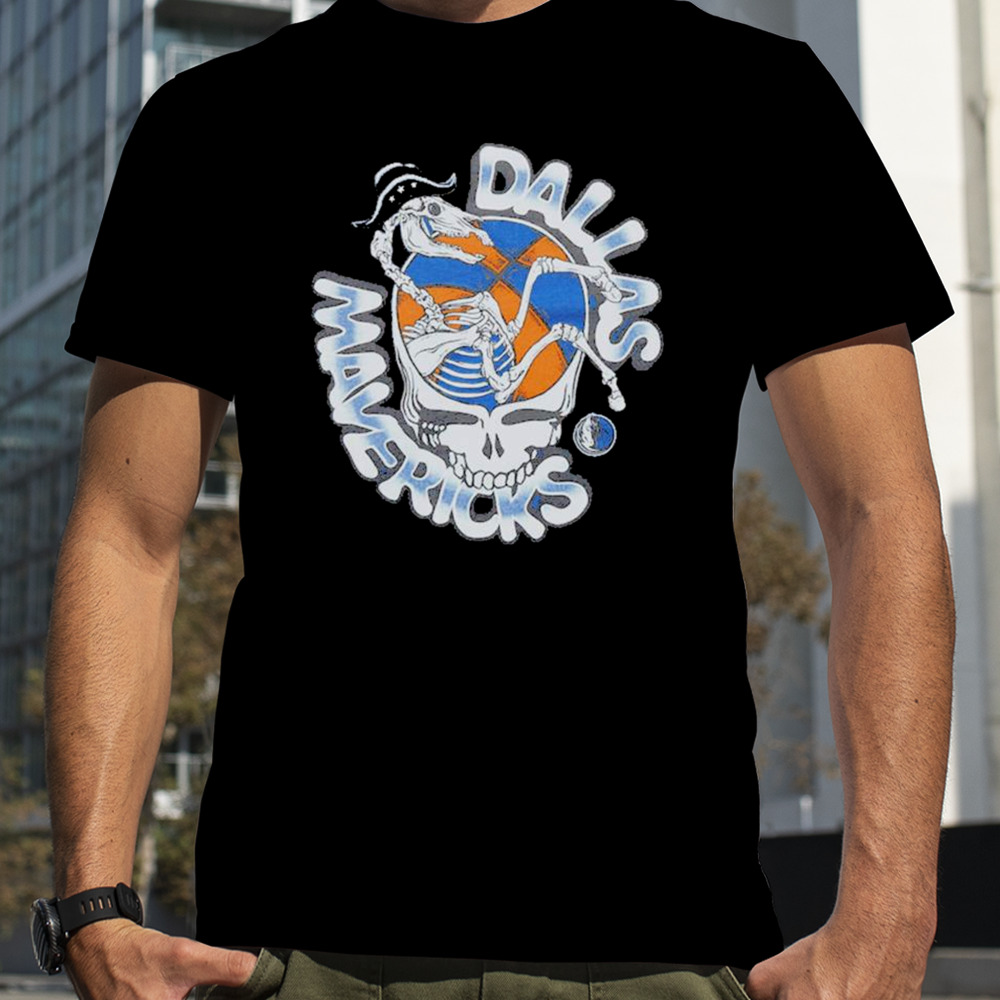 NBA x Grateful Dead x Mavs Skull Shirt