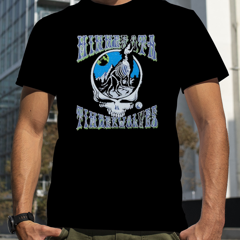 NBA x Grateful Dead x Timberwolves Skull Shirt