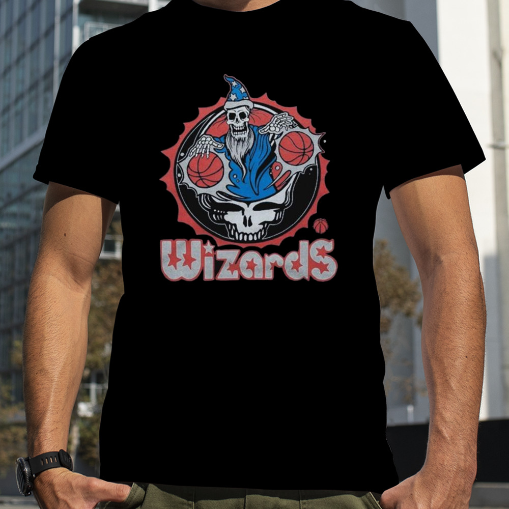 NBA x Grateful Dead x Washington Wizards Skull 2024 T-Shirt