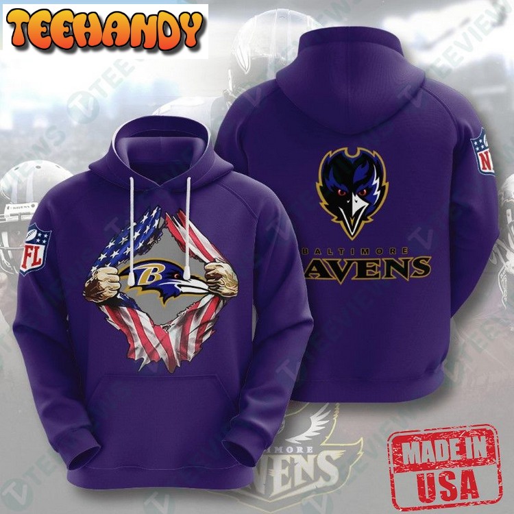 Nfl Baltimore Ravens Darc Sport 3D Hoodies