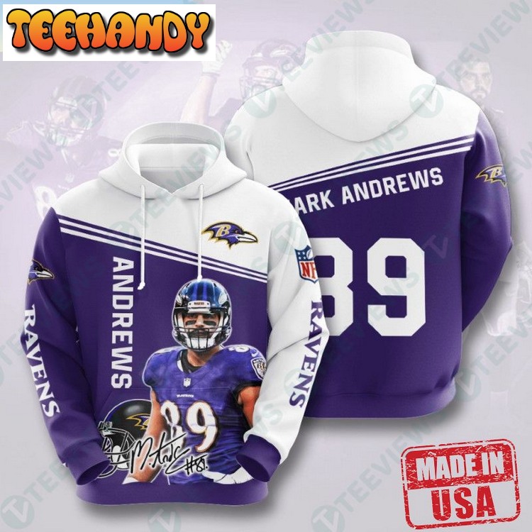 Nfl Baltimore Ravens Mark Andrews Mens 3D Hoodies