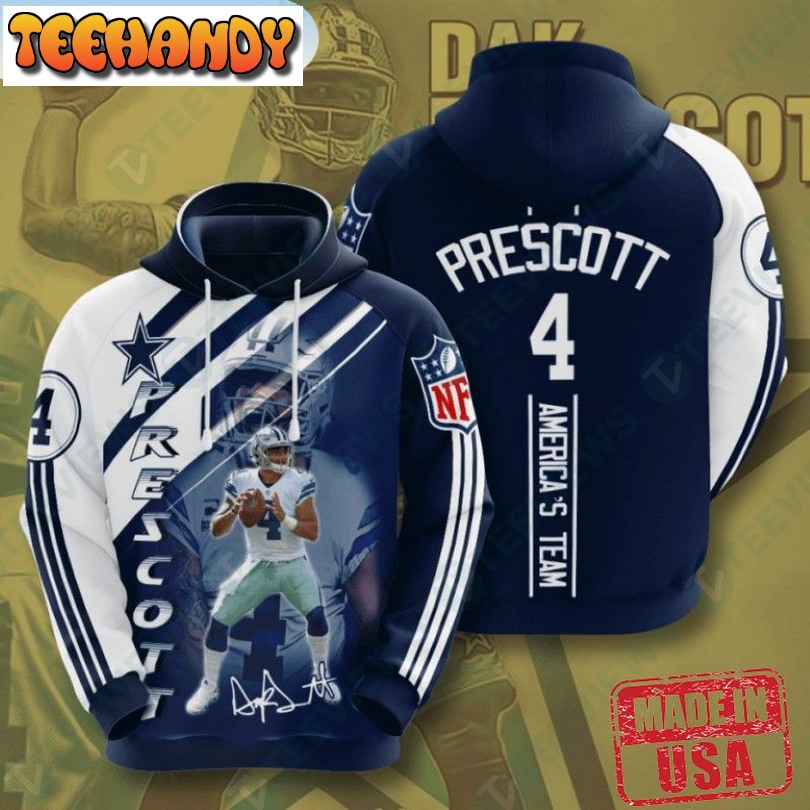 Nfl Dallas Cowboys 3D Puff Print Hoodie