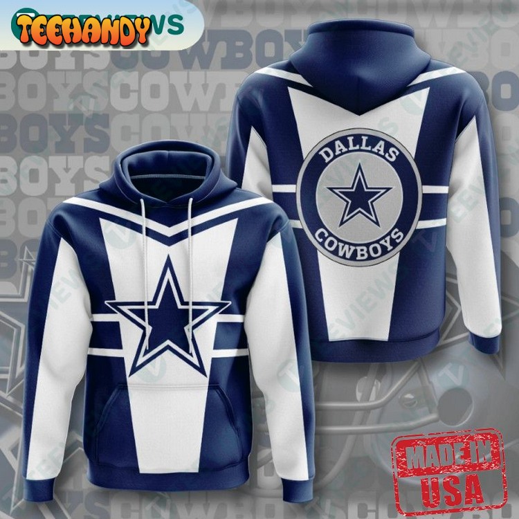 Nfl Dallas Cowboys 3D Zip Up Hoodie