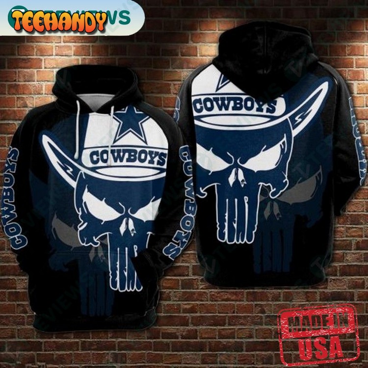 Nfl Dallas Cowboys Skull Best 3D Hoodies