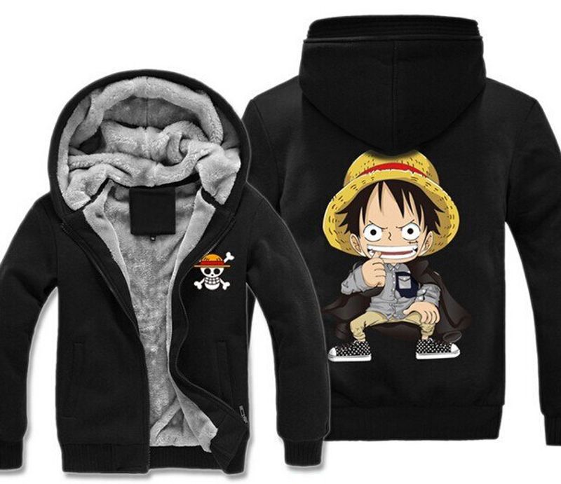 One Piece Luffy Chopper Over Print 3d Fleece Zip Hoodie